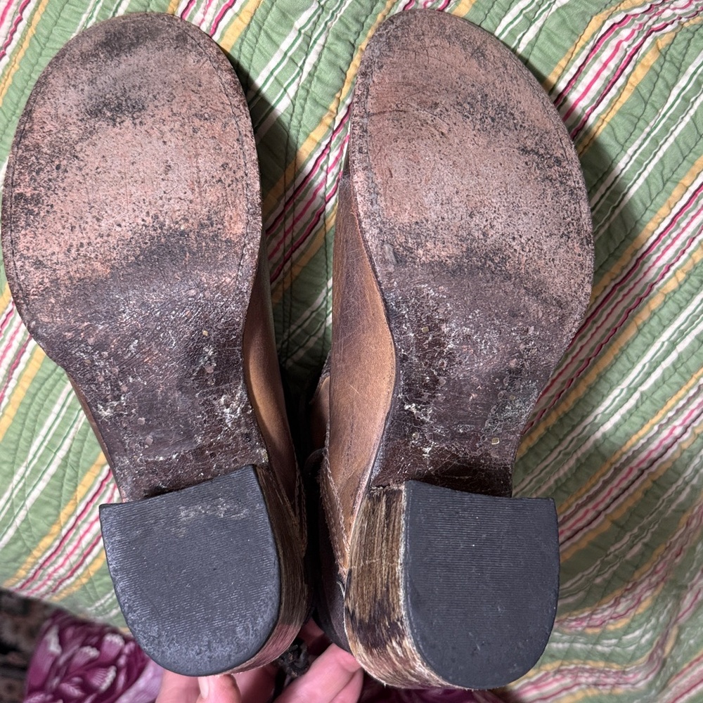 FreeBird Boot Steve Madden booties - all leather - tie up distressed‎ 8 *read - Picture 10 of 11